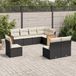 Maison Exclusive - Ensemble de jardin, 8 pièces, avec coussins, noir, en polyrotin