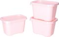 Juypal Boîtes de conservation empilables - Sans BPA - meal prep - 3x pièces de 1 litre - rose - hermétique - réutilisable