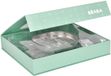 Béaba Coffret Repas Bébé – Vert Sauge – Assiette Inox, Couverts Ergonomiques Enfant & Bavette à Manches – Dès 4 Mois