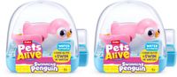 PETS ALIVE ZURU Pets Alive Zwemmende Pinguïn 2-pack (roze) - Badspeelgoed