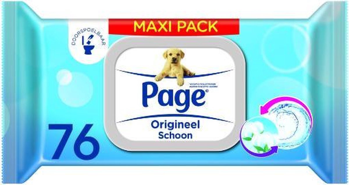 Page Origineel Schoon Maxipack Vochtig wc papier