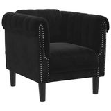 vidaXL Fauteuil fluweel zwart