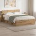 Maison Exclusive - Cadre de lit avec rangement, chêne (style Artisan), 140 x 190 cm