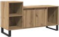 vidaXL meuble TV 100x35x55 cm bois de manguier massif finition naturelle