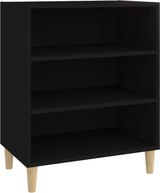vidaXL Dressoir 57x35x70 cm bewerkt hout zwart