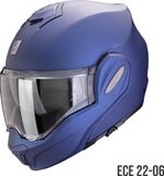 Scorpion Exo-Tech Evo Pro Solid Matt Metallic Blue - Casque modulable - Taille M