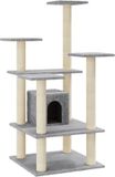 vidaXL Kattenkrabpaal met sisal krabpalen 110 cm lichtgrijs