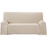 ECOMMERC3 Multifunctionele sprei, afmeting 130 x 180 cm, voor bank of bed, multifunctionele deken, extra zacht, beige