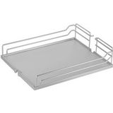 Kesseböhmer Tablette à suspendre Arena Classic+ pour tiroir frontal d'élément bas/haut antidérapant, aluminium blanc - 350x462x106 mm