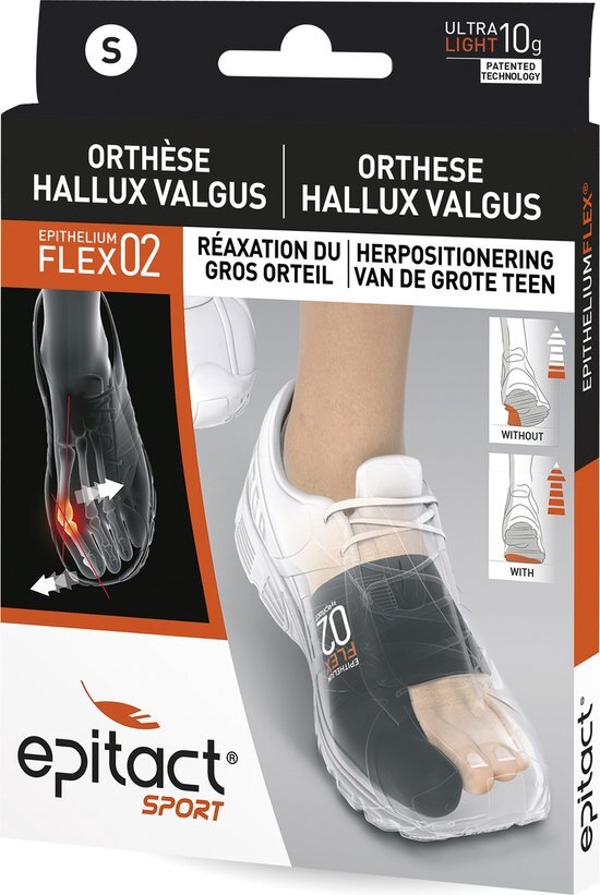 Epitact sport - Hallux valgus corrigerende orthese - herpositionering van de grote teen - maat S - Schoenmaat 36-38