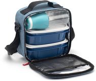TATAY Kleine Koeltas, 3L inhoud, met twee luchtdichte bewaardozen (2 x 0,5L) en een herbruikbare luchtdichte waterfles van 400ml, Denim Blue.