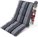 Beautissu Sun-NL Set de 2 coussins premium dossier bas 100x50 cm - anthracite rayé