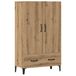 vidaXL Hoge kast 70x31x115 cm bewerkt hout artisanaal eikenkleur