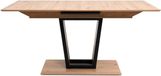 CaliCosy - Table de salle à manger extensible de 160 à 200 cm, décor chêne artisan et noir – SORIA