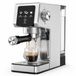LINKChef BaristaPro Pistonmachine 20 Bar, Espressomachine met Automatische Melkopschuimer, 2-in-1 Portafilter, Cappuccino, Latte & Macchiato, RVS