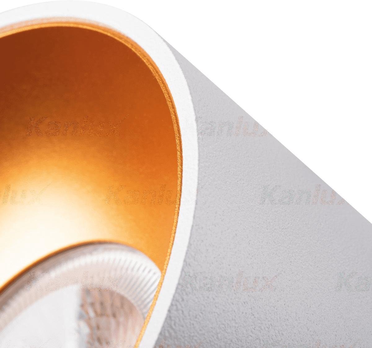 Kanlux LED GU10 plafondspot wit goud rond - Enkelvoudig voor 1 LED GU10 spot