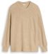 Tom Tailor - Plus Size - Oversized gebreide trui met ronde hals - Maat 48 - gravel beige melange
