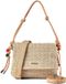 Desigual Schoudertas Half Logo Raffia Venecia Bag Natural beige