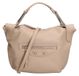 Roberta Rossi Sac à main en cuir véritable pour femme, couleur beige, avec bandoulière amovible, fabriqué en Italie