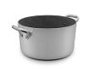 Pentole Agnelli ALSA104G24 Shark Skin hoge braadpan met anti-aanbaklaag met 2 handgrepen van roestvrij staal, 24 cm