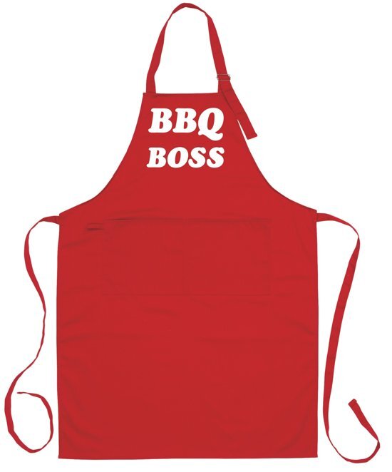mijncadeautje - Luxe BBQ schort - BBQ Boss - Rood