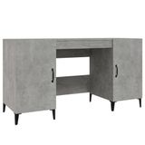 vidaXL Bureau 140x50x75 cm bewerkt hout betongrijs