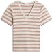 Tommy Hilfiger Dames T-shirt Katoen Korte Mouw L Crème/Donkerrood