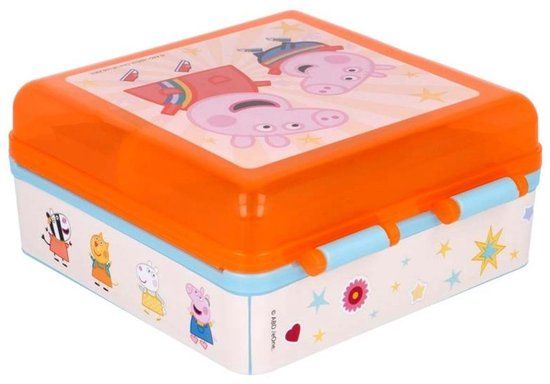 Marvel Peppa Pig vierkante broodtrommel 2 lagen - 3 compartimenten