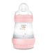 MAM Easy Start Babyfles, 160 ml, anti-koliekflesjes, gemengde borstvoeding, vermindert luchtbellen en koliek, zelfsteriliserende babyaccessoires, maat 1, roze
