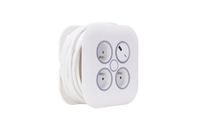 Elektrische Zenitech Elektrische huishoudelijke haspel 3 stopcontacten + 2 USB-A/C - wit