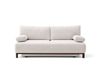 Canapé droit convertible 3 places en velours texturé beige