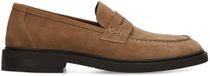 Manfield Heren Taupe Suède Loafers - Maat 43