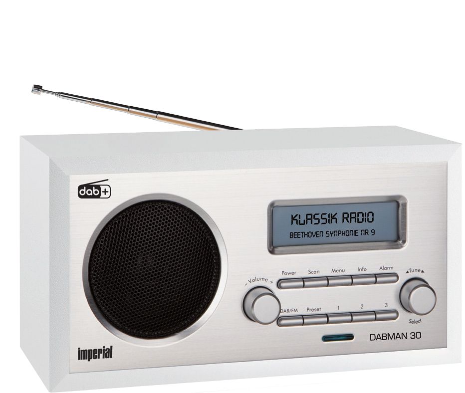 Imperial DABMAN 30 Personal Radio - Analog & Digital - Silver, White