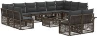 vidaXL Tuinbankenset 13 st Grijs poly rattan