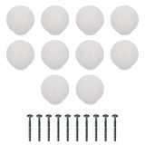 Amig - Pack van 10 Meubelknoppen - Diameter Ø24 mm - Kleur Wit - Gemaakt van Zamak - Mod. 813