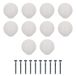 Amig - Pack van 10 Meubelknoppen - Diameter Ø24 mm - Kleur Wit - Gemaakt van Zamak - Mod. 813
