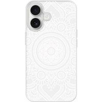Apple iPhone 16 Mandala blanc Verstevigd hoesje met sublimatie bedrukking