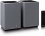 Lenco SPB-240BKGY Enceintes bibliothèque avec Bluetooth - 80W - 2 pièces - Ensemble stéréo - Noir/Gris