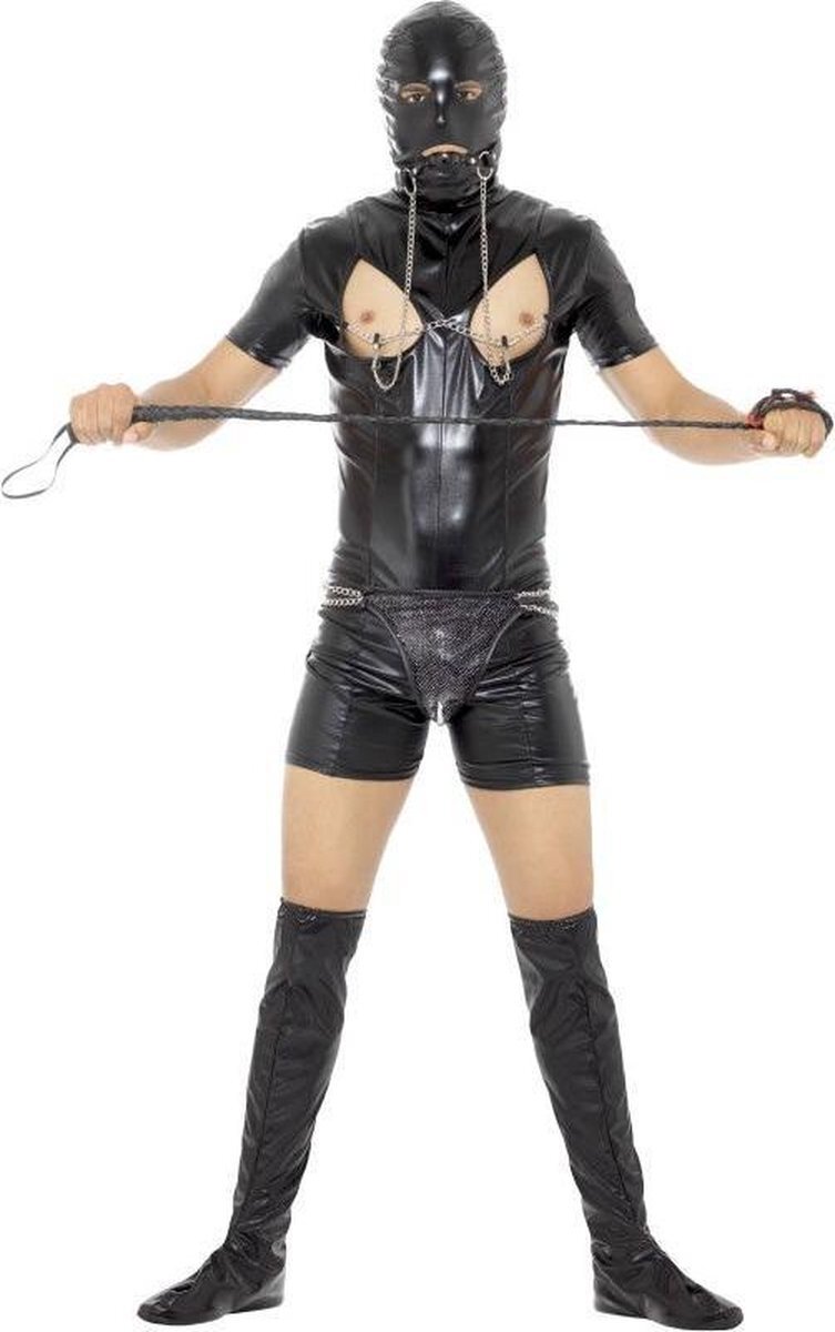 Smiffys Erotisch & Fetish & Bloot Kostuum | Geinig Bondage Gimp Bodysuit | Man | XL | Halloween | Verkleedkleding