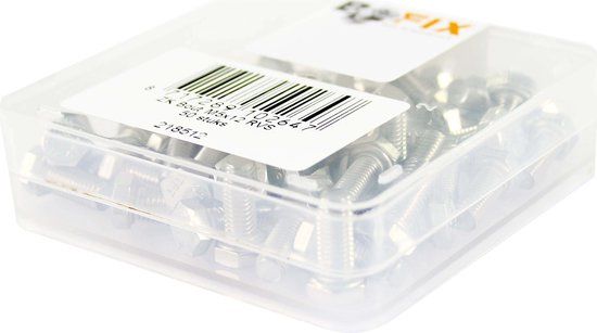 Bofix Zeskant Bout M5 x 12 mm RVS 50 stuks - 218512