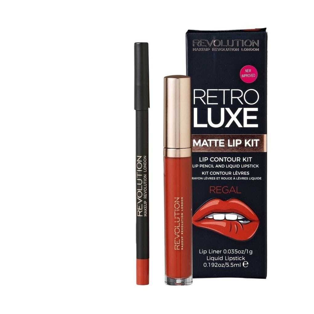 Revolution Gratis Retro lipkit: Make-Up 354 Regal Retro Luxe Matte Lip Kit