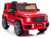 Mercedes G63 AMG Véhicule pour enfant, rouge, avec siège en cuir et pneus