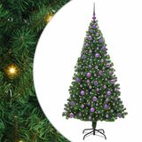 vidaXL Kunstkerstboom Groen 180 cm PVC en Staal en Kunststof