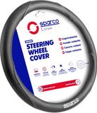 Sparco Origin stuurhoes — zwart/grijs — TPU-logo — universeel, antislip en duurzaam — sportieve uitstraling