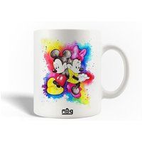 Maniacase Keramische mok Mickey Mouse en Minnie Mouse Love