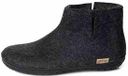 Glerups Warme Vilten Pantoffel Boot Zwart Rubber Zool