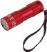 Merkloos / Sans marque 2x LED zaklamp - rood - 9.5 cm - incl. batterijen en koordje - Unisex - Kinderen