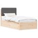 vidaXL Bedframe met Gevoerde Hoofdbord Donkergrijs 80 x 200 cm