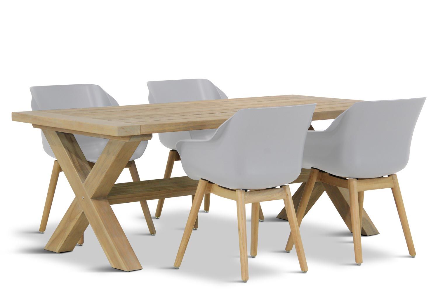 Hartman Sophie Teak/Oregon 200 cm Dining Set 5-delig