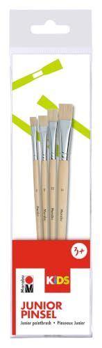 Marabu KiDS Little Artist schilderskwastenset Junior FSC 100%, 5 penselen met natuurharen haren